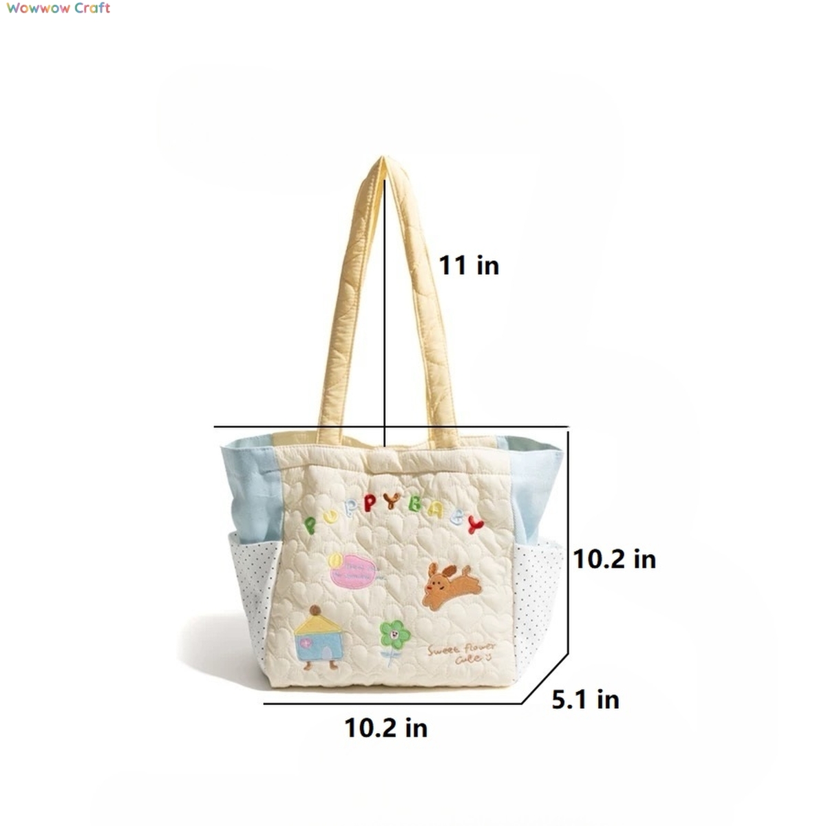 Shoulder Bags,Totes,Puppy Embroidered Tote Bag - Large Capacity Autumn and Winter Tote Bag Shoulder Bag